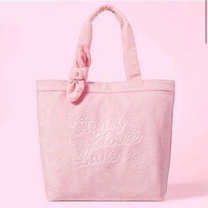 Stoney Clover Lane x Target Terry Cloth Embossed Beach Tote Bag Light Pink